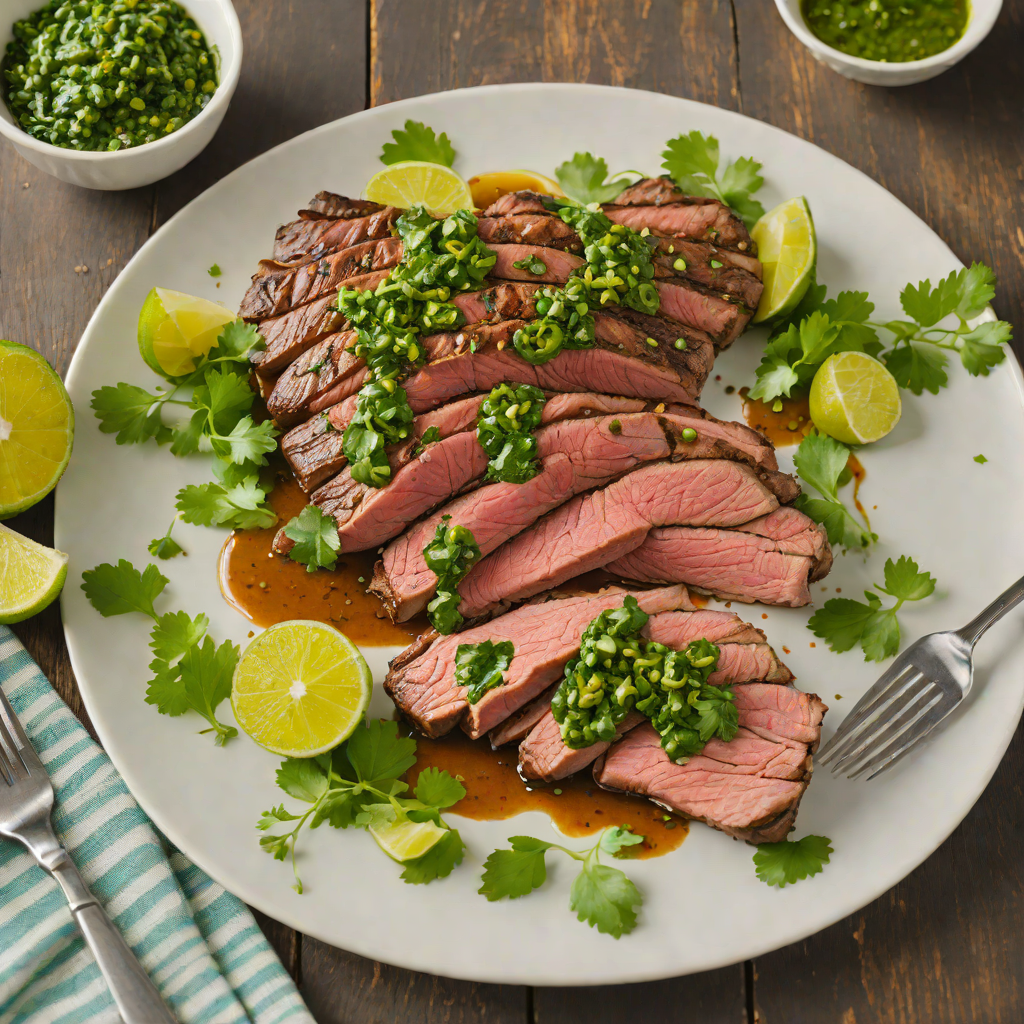 Grilled Chipotle-Lime Flank Steak with Cilantro Chimichurri
