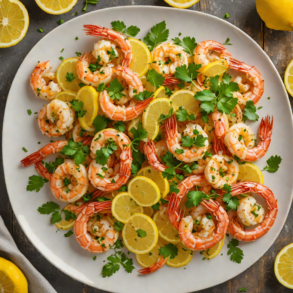 Sautéed Garlic Butter Shrimp with Zesty Lemon and Fresh Parsley
