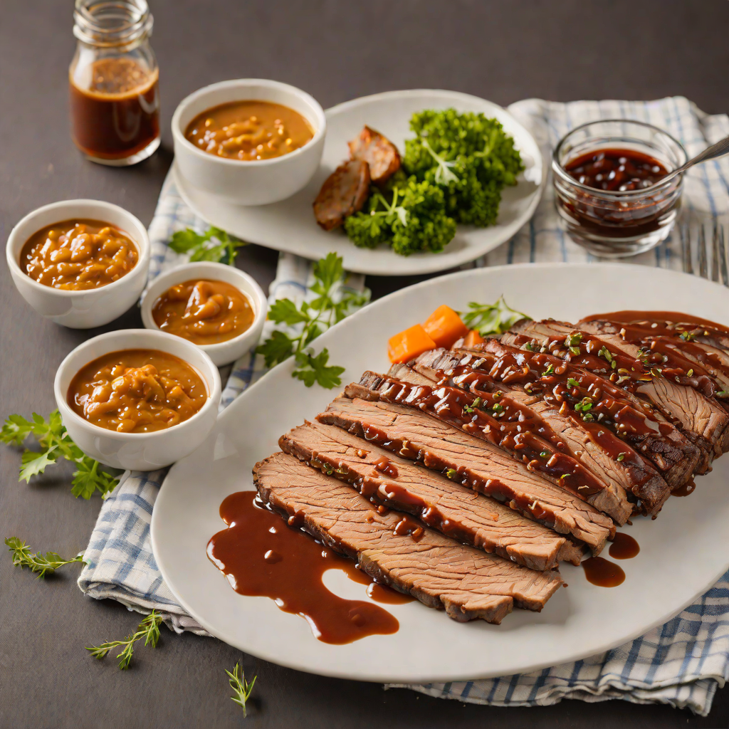 Maple-Glazed Smoked Brisket with Mustard BBQ Sauce
