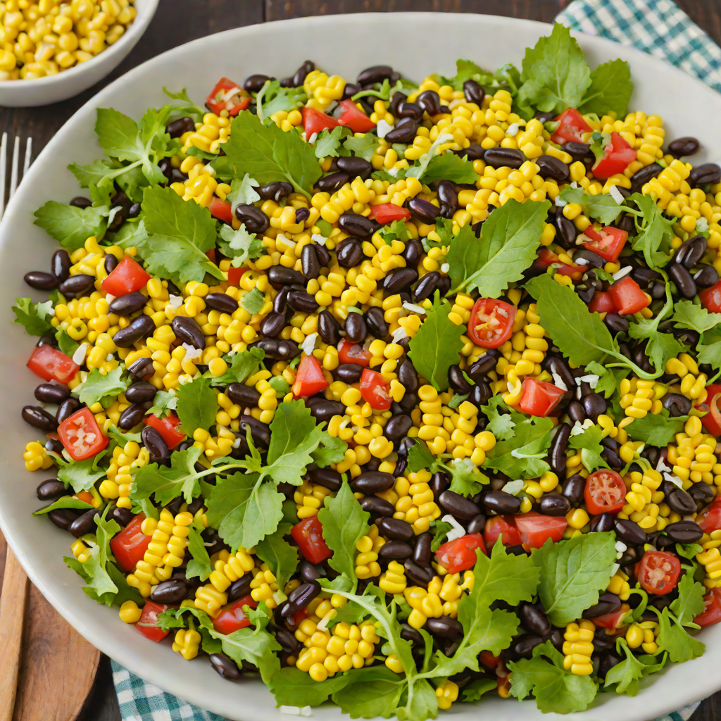 Spicy Raider Nation Black Bean and Corn Salad