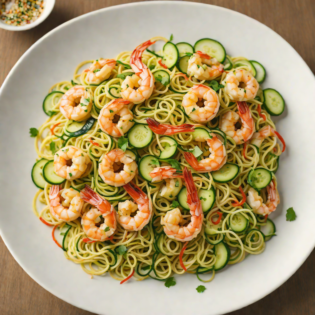 Stir-Fried Shrimp with Zucchini Noodles and Cashew-Free Sauce