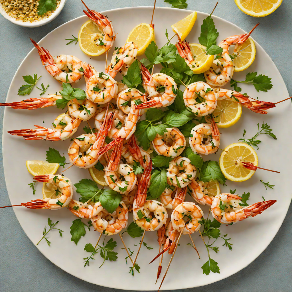 Grilled Lemon-Garlic Shrimp Skewers with Fresh Herbs