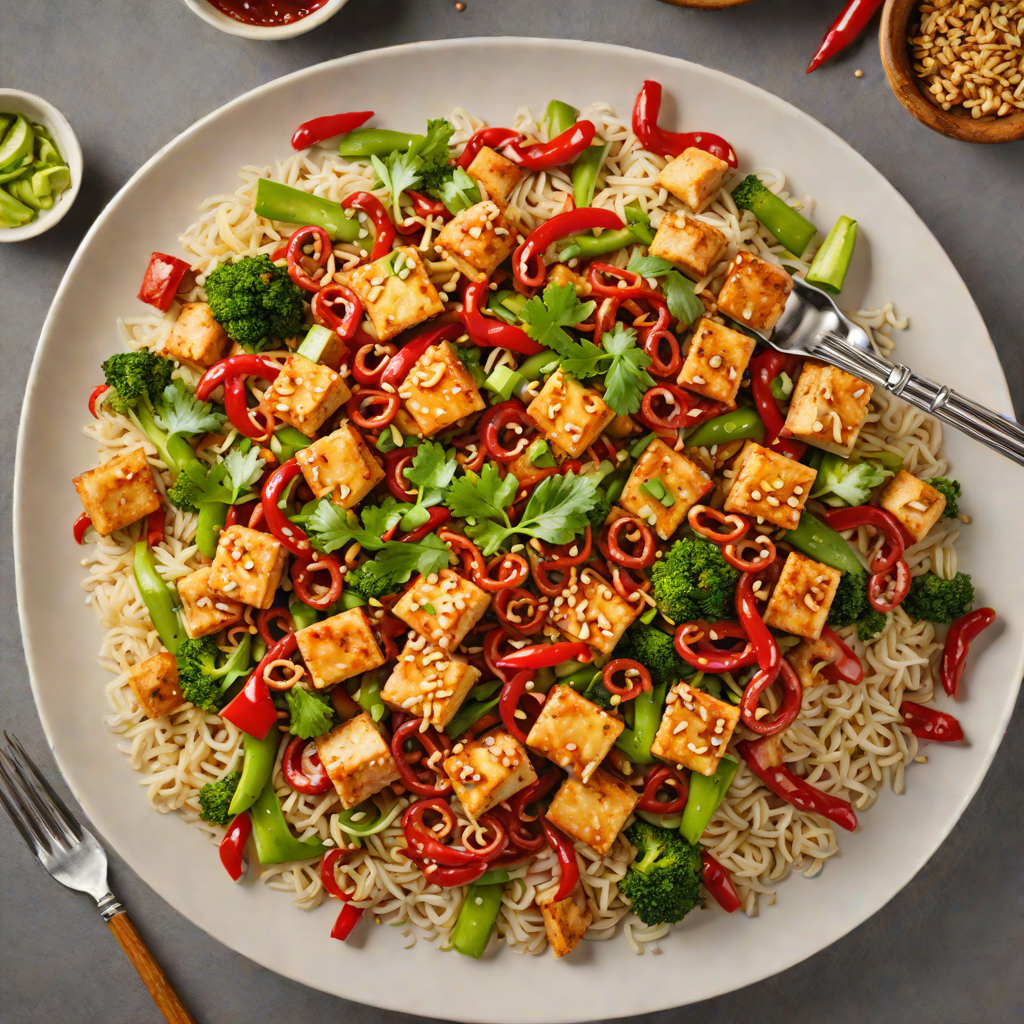 Spicy Chili-Garlic Stir Fry with Sizzling Tofu
