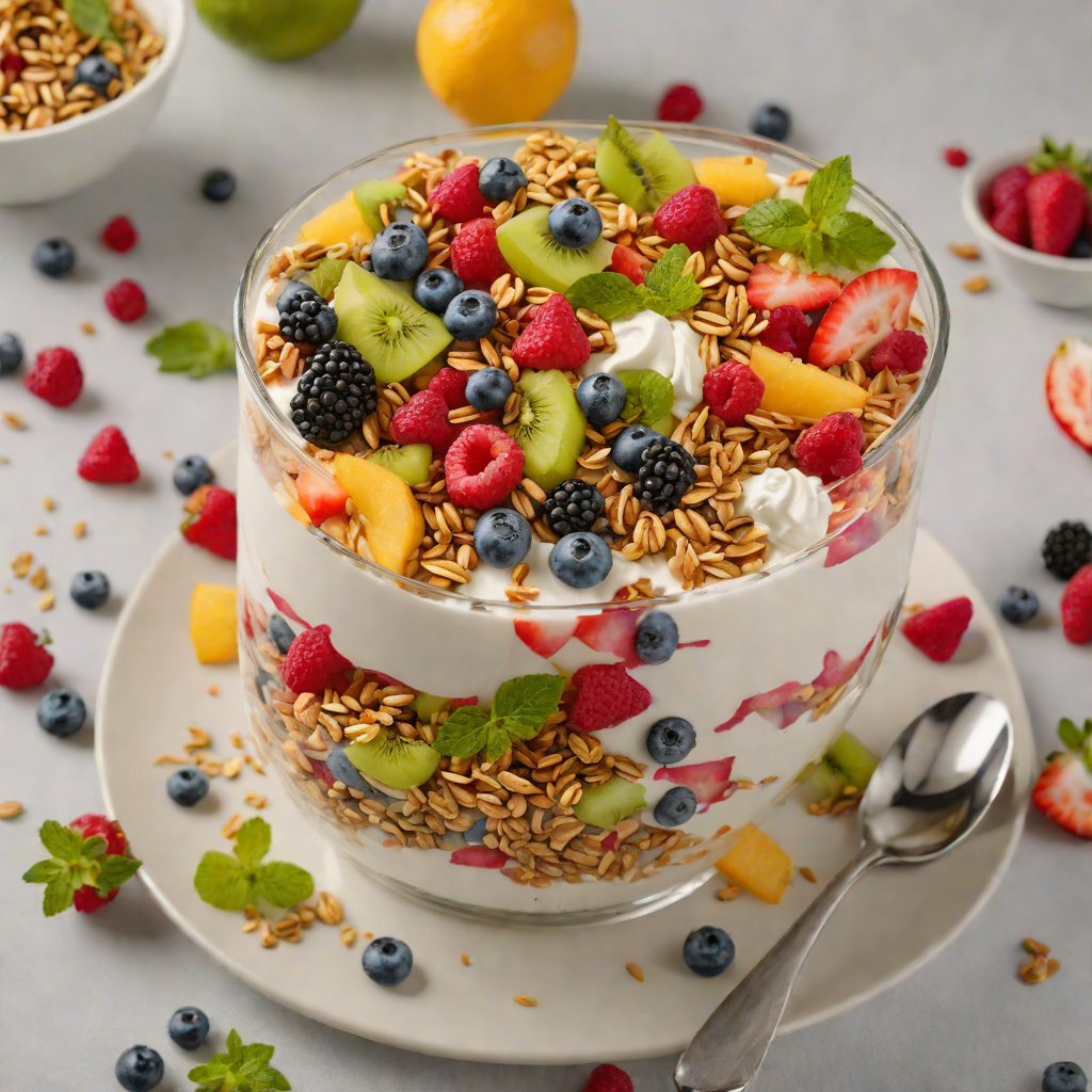 No-Bake Fruit and Yogurt Parfait with Granola