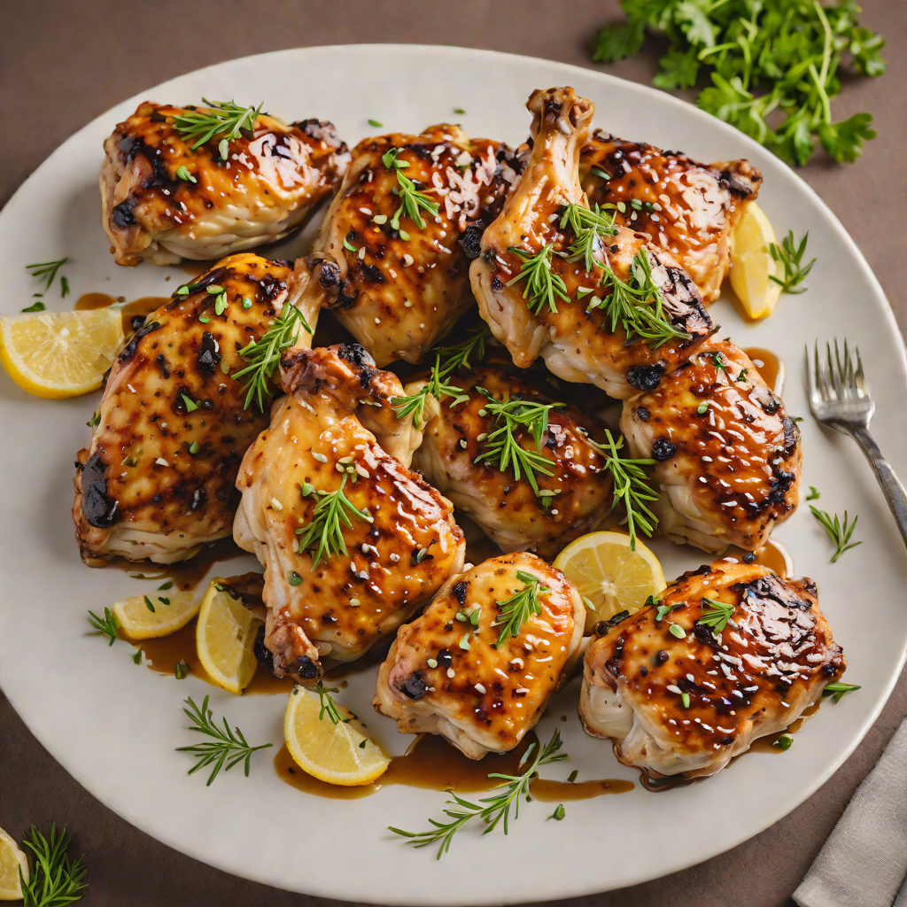 Maple-Glazed Grilled Chicken Thighs with Garlic and Thyme
