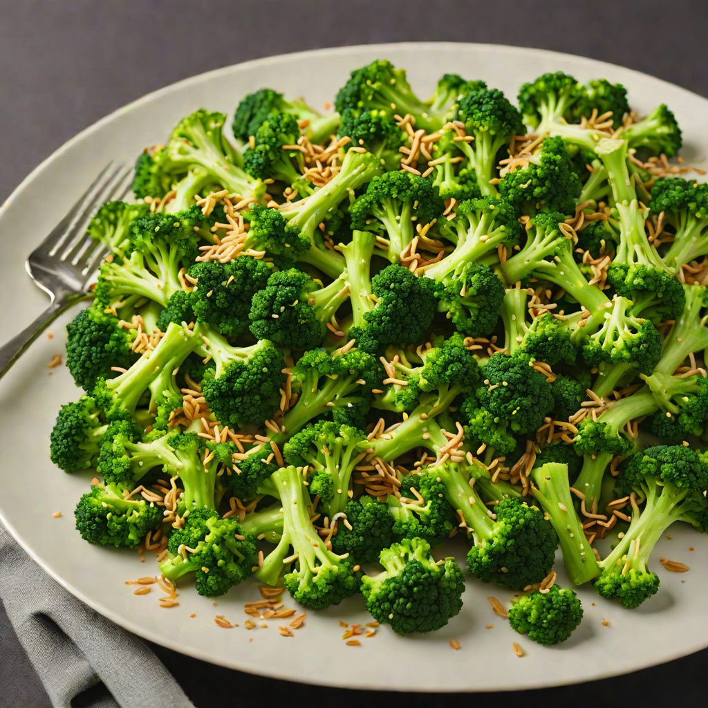 Garlic and Ginger Stir-Fried Broccoli with Sesame Seeds