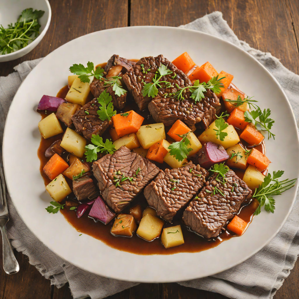 Half-Hour Braised Beef with Root Vegetables