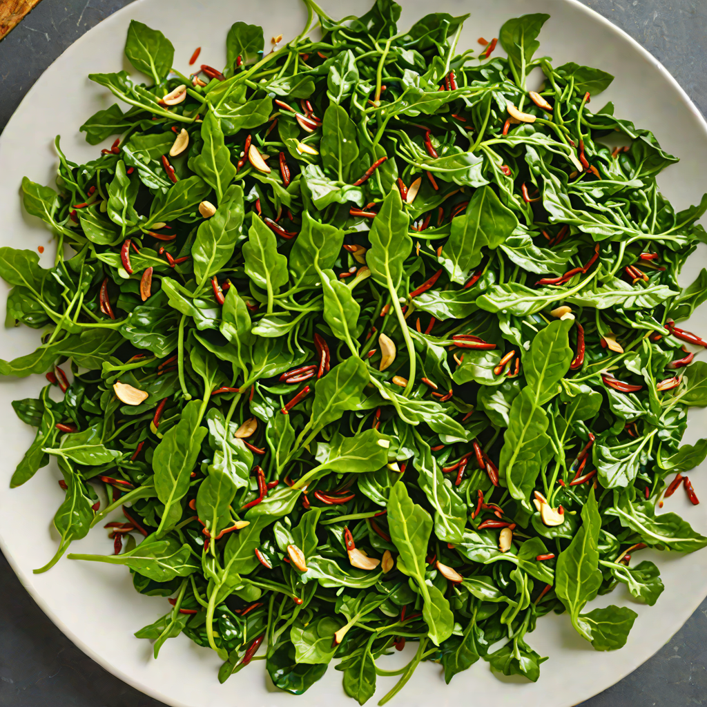 Sautéed Dandelion Greens with Garlic and Chili Flakes