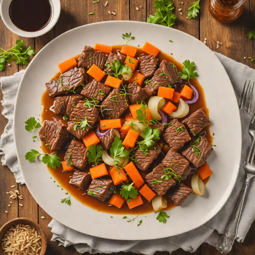 Vinegar-Braised Sour Beef with Carrots and Onions