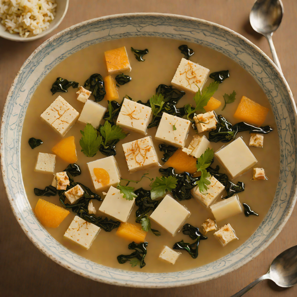 Citrus-Miso Sour Soup with Tofu and Seaweed