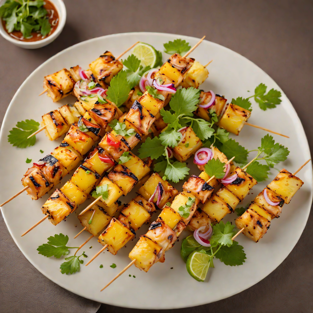 Grilled Hawaiian-Style Pineapple Chicken Skewers