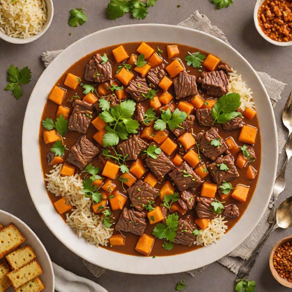 Spiced Kenyan-Inspired Beef Stew with Sweet Potatoes