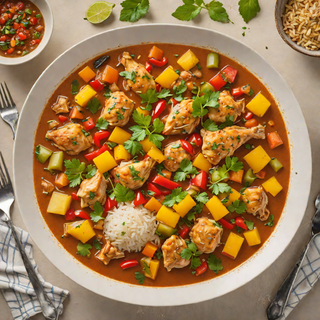 Caribbean-Style Chicken Stew with Coconut and Peppers