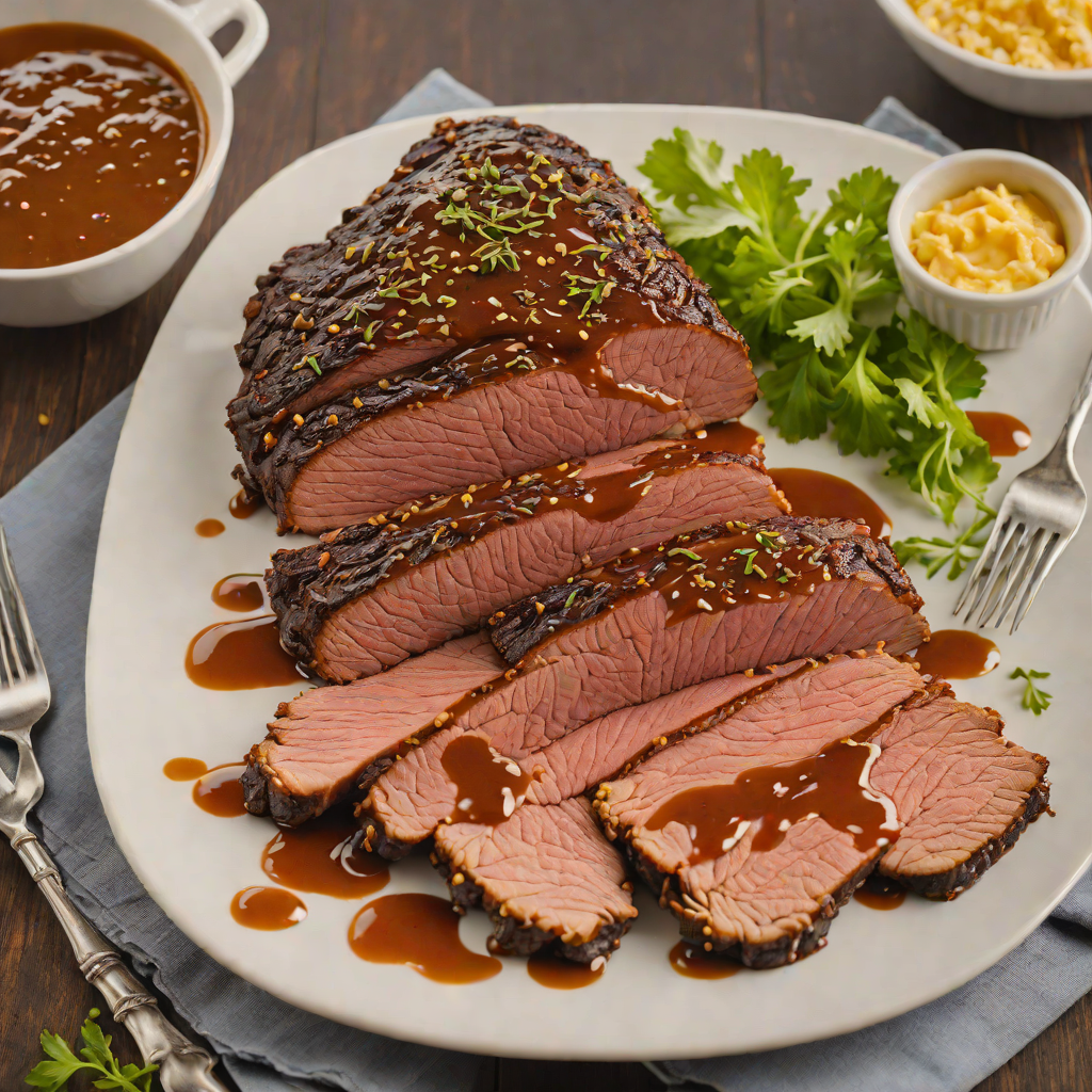 Omaha-Style Smoked Beef Brisket with Mustard BBQ Glaze