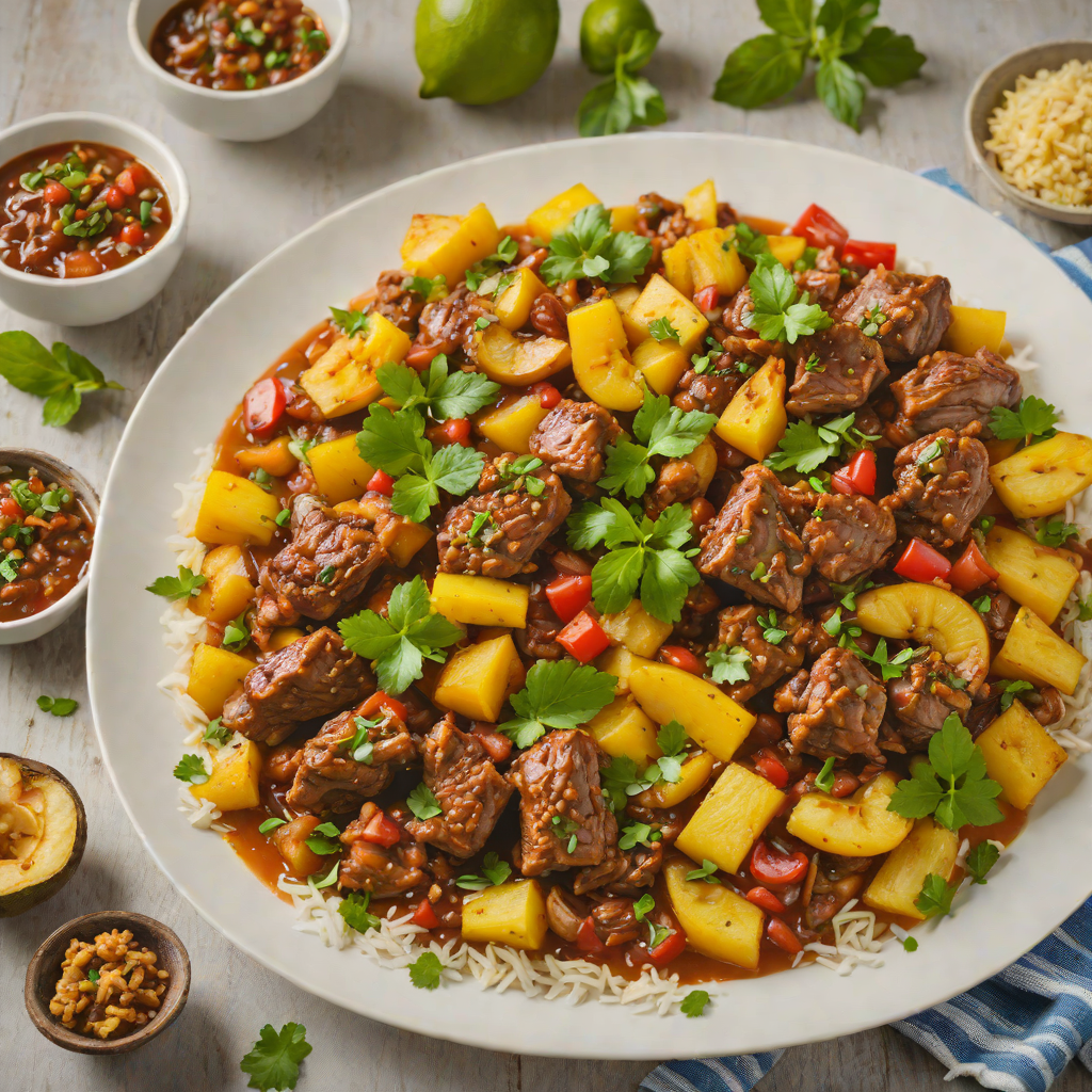Caribbean-Style Sofrito Pork Stew with Plantains