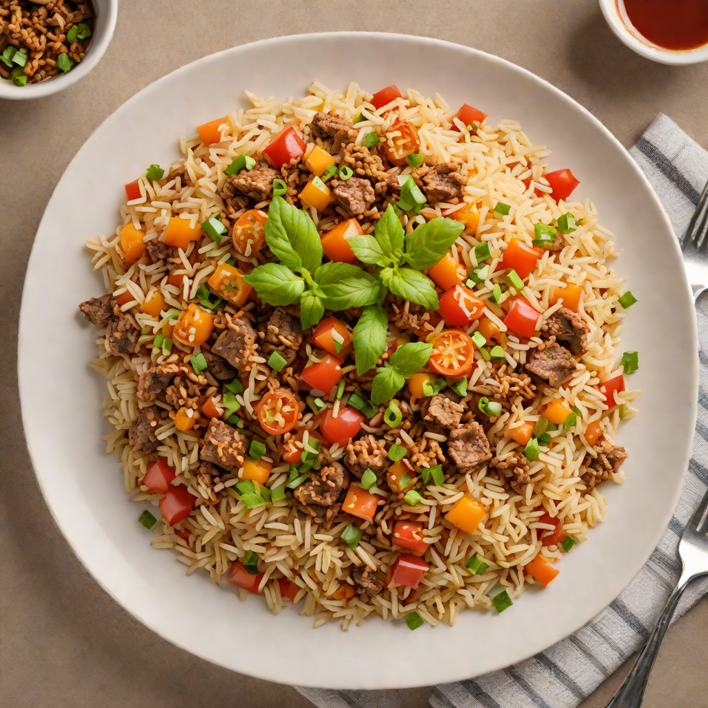 One-Pot Spicy Tomato and Beef Rice