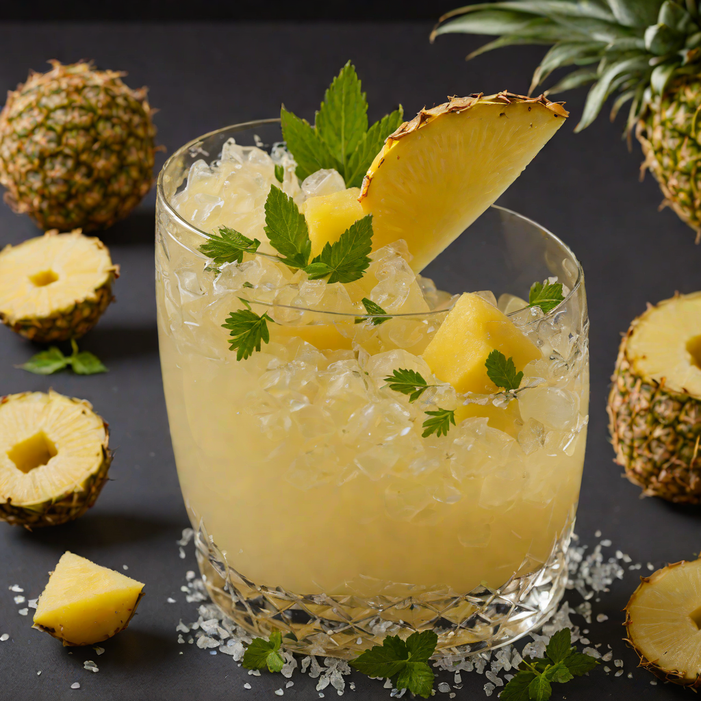 Frozen Pineapple and Ginger Non-Alcoholic Punch
