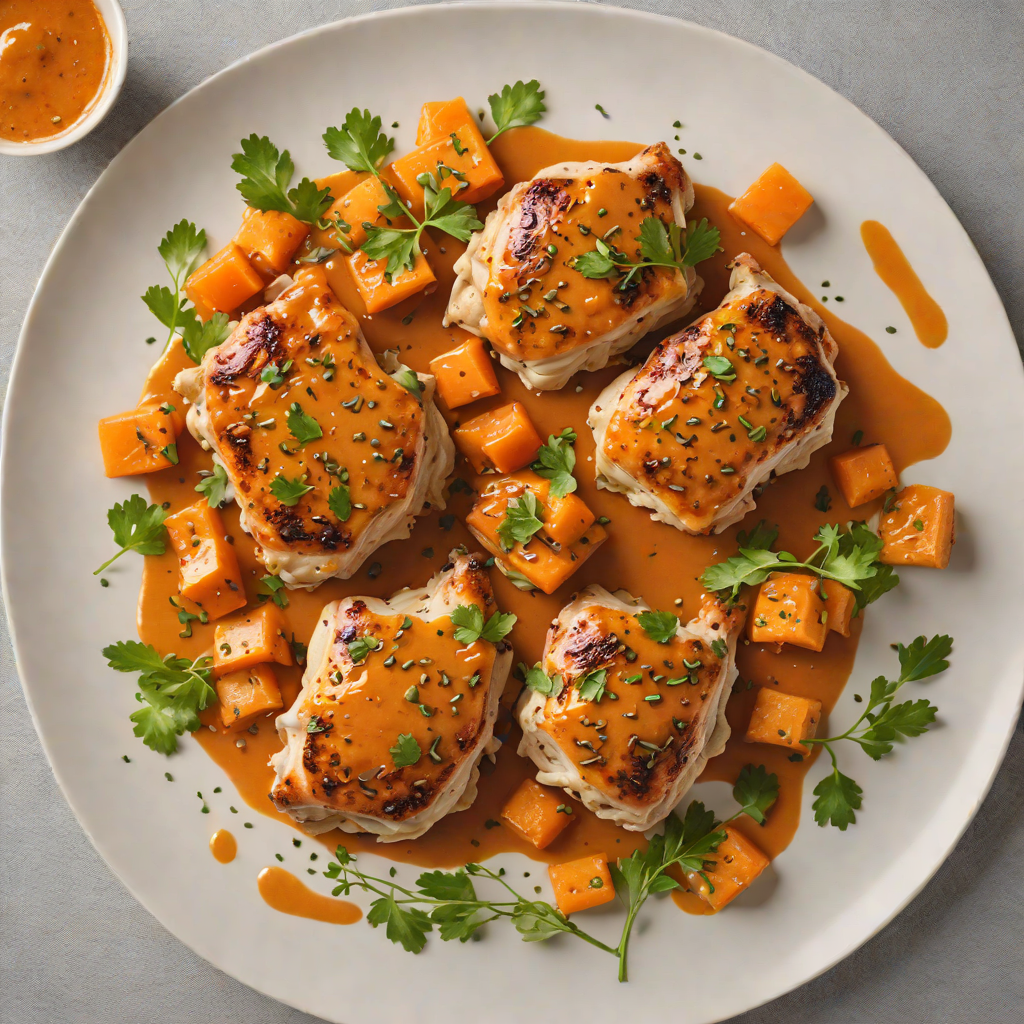 Pan-Seared Chicken Thighs with Roasted Carrot and Cumin Sauce