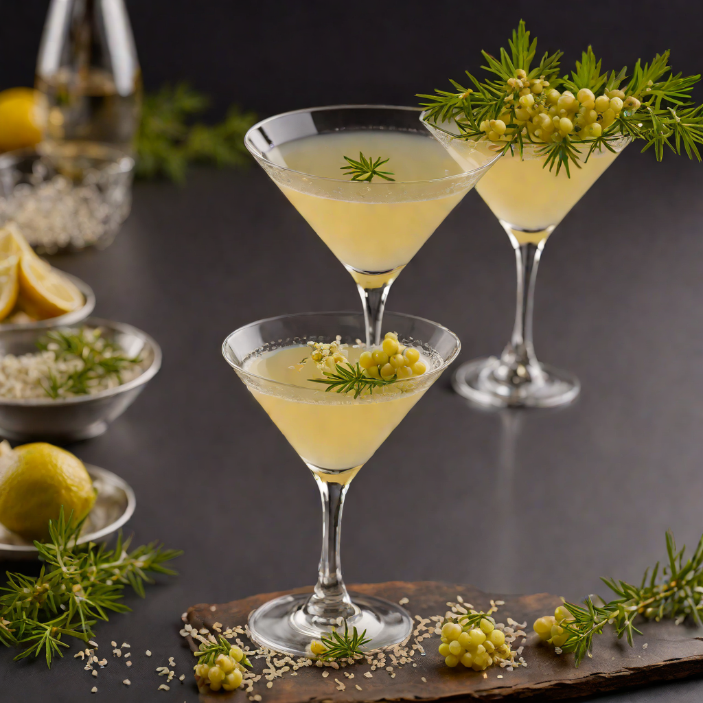 Juniper-Infused Elderflower Martini
