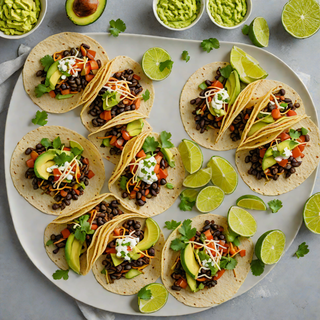 Citrus-Chipotle Black Bean Tacos with Avocado Crema