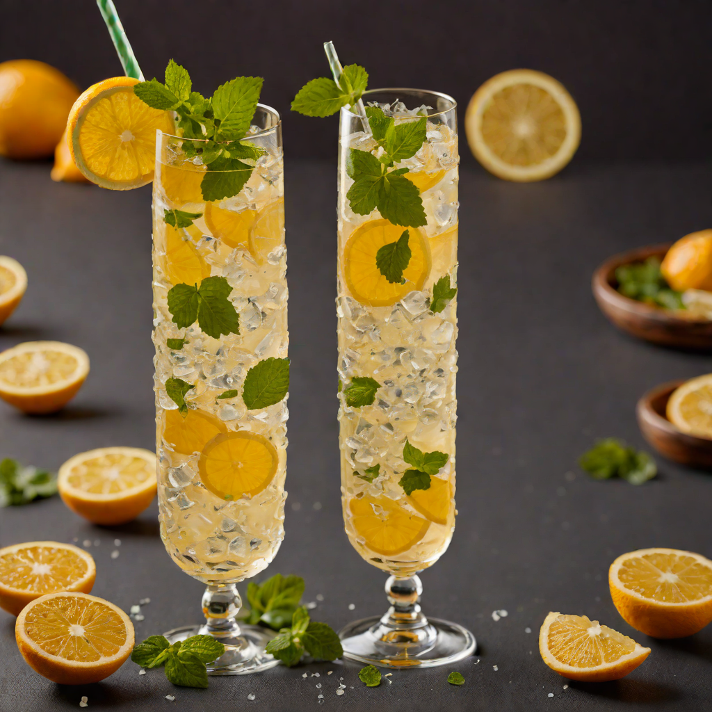 Citrus-Ginger Sparkler with Honey and Mint