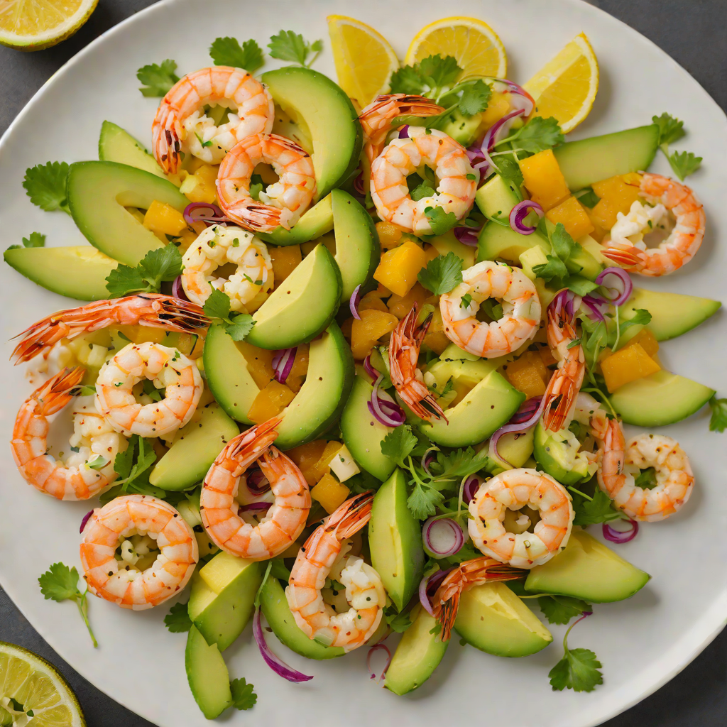 Sautéed Shrimp with Avocado and Citrus Salad