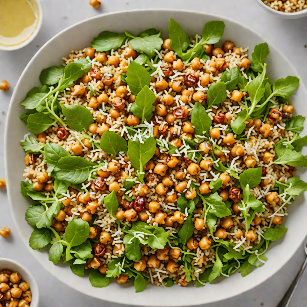 Fiber-Rich Quinoa Salad with Roasted Chickpeas and Lemon Vinaigrette