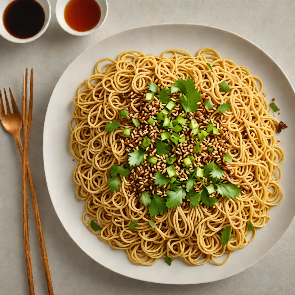 Shanghai-Style Scallion Oil Noodles with Soy-Sesame Sauce
