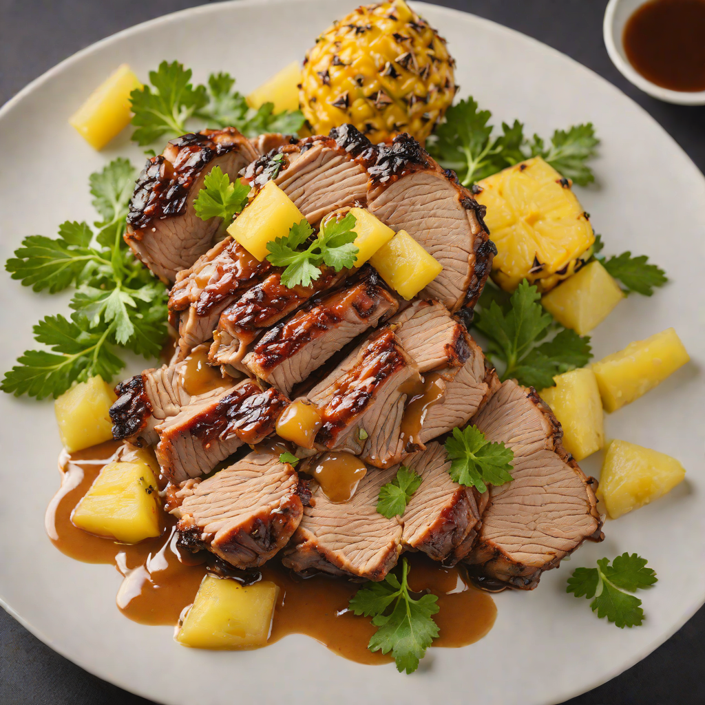 Slow-Roasted Pork Shoulder with Caribbean Pineapple Glaze