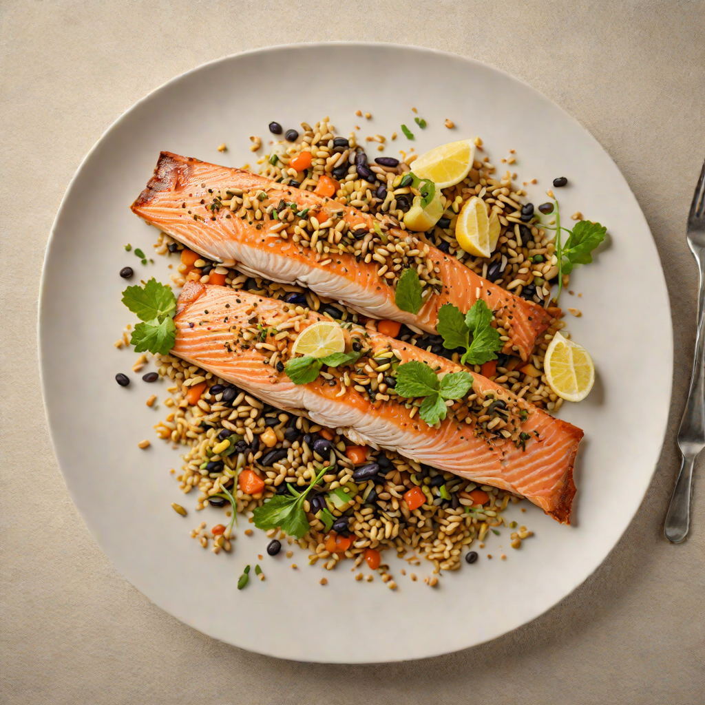 Oven-Roasted Trout with Multigrain Bread Crumble and Mixed Seeds