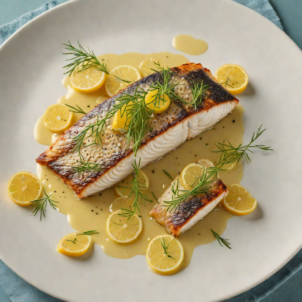 Pan-Seared Sea Bass with Meyer Lemon and Fennel Sauce