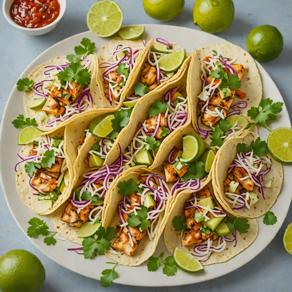 Citrus-Marinated Grilled Fish Tacos with Cilantro Slaw