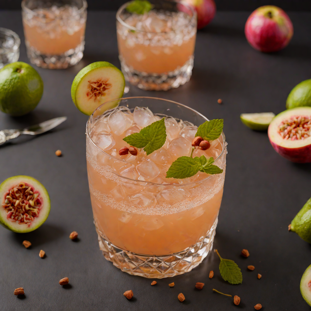 Spiced Guava Bourbon Fizz