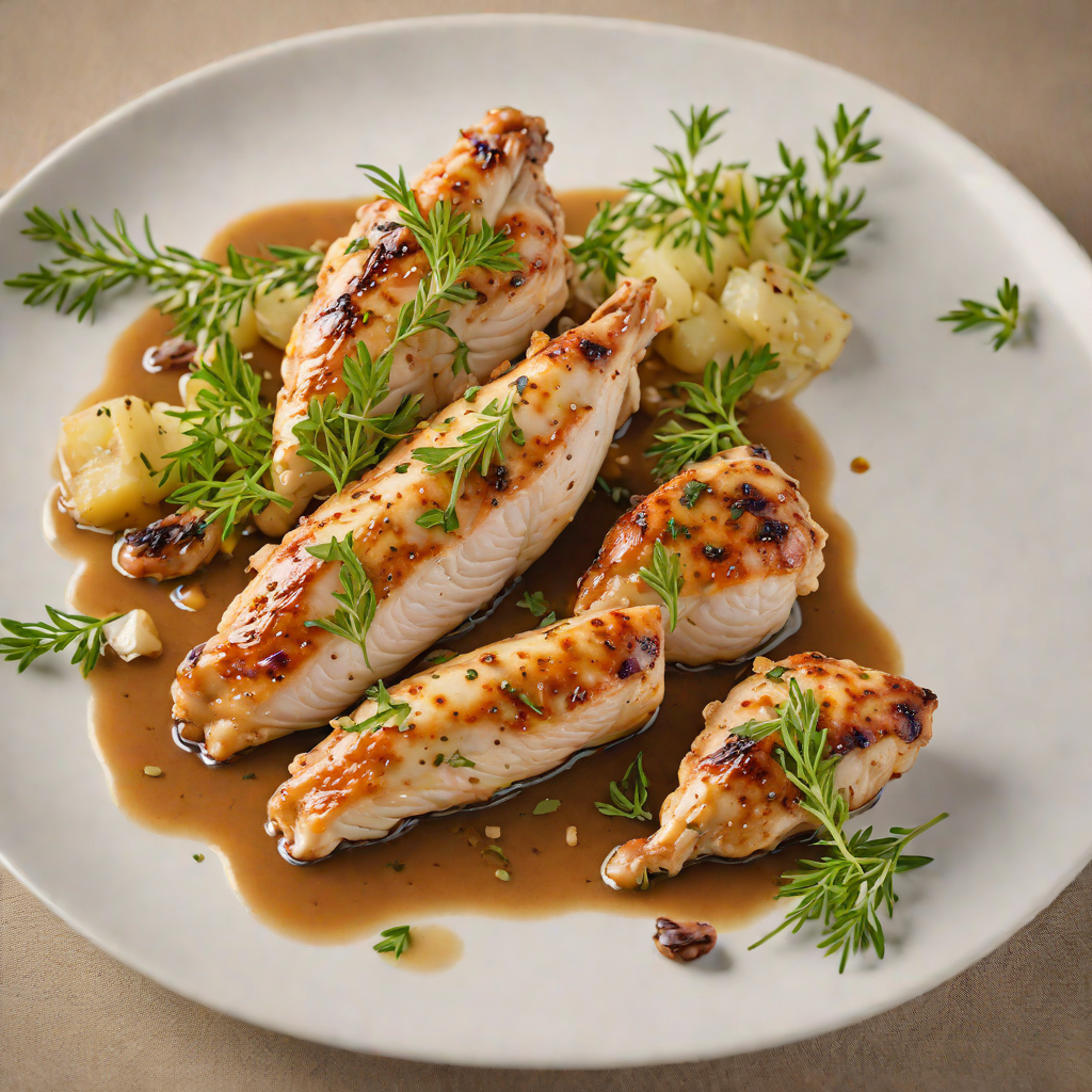 Pan-Seared Chicken with Thyme and Garlic Jus