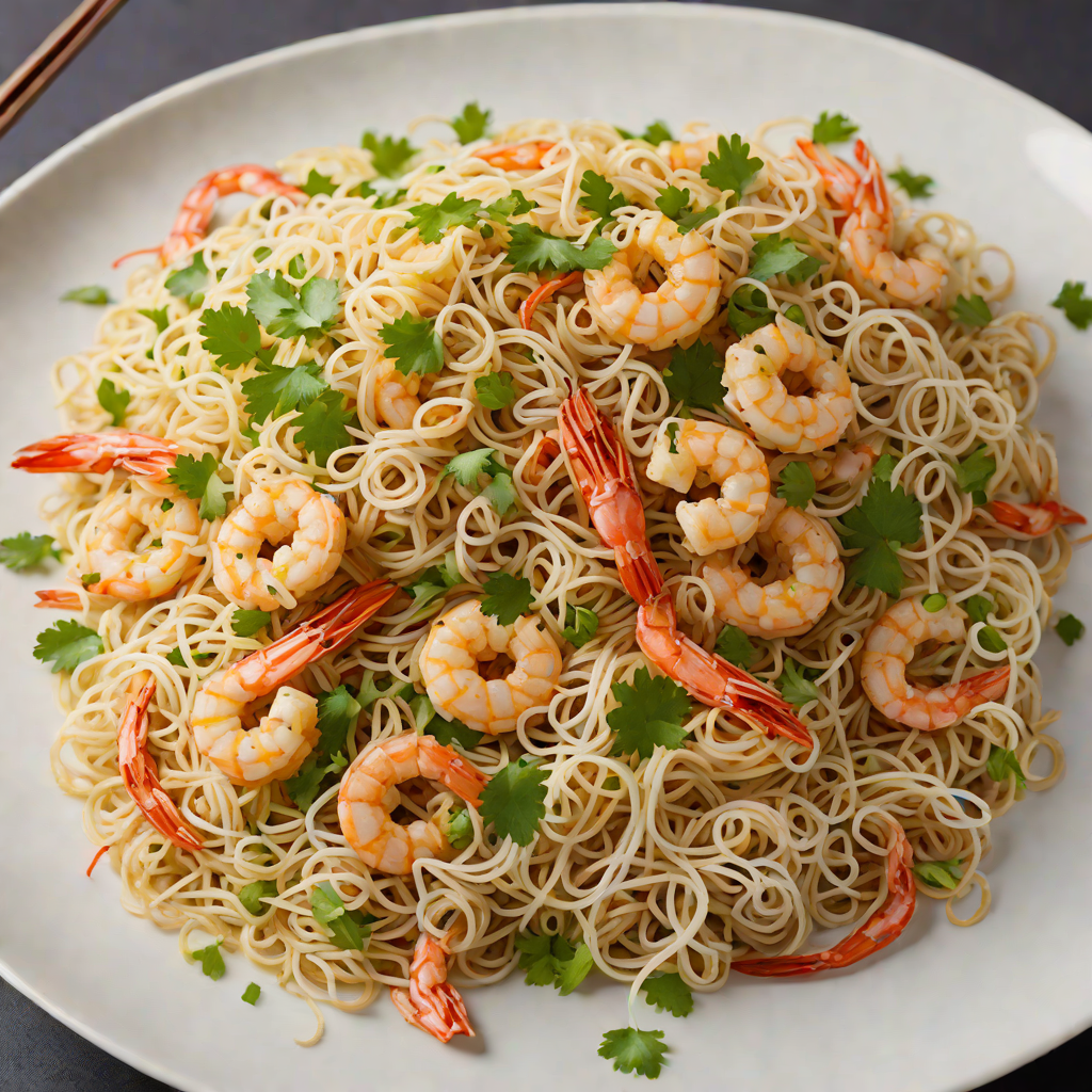 Stir-Fried Rice Noodles with Shrimp and Bean Sprouts