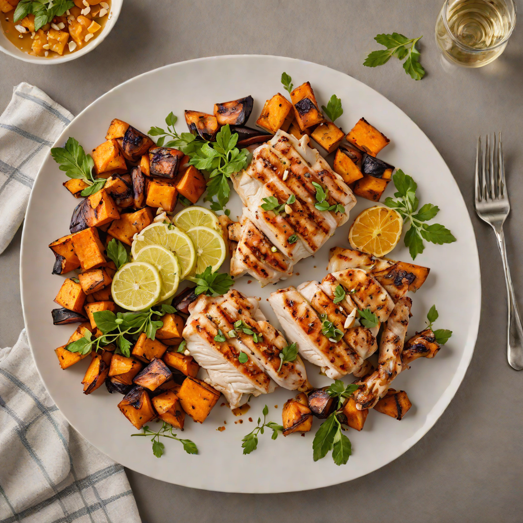 Grilled Citrus-Herb Chicken with Roasted Sweet Potatoes