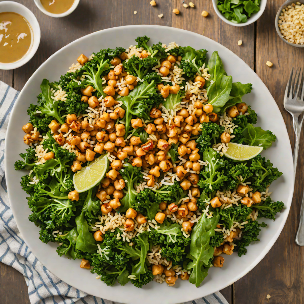 Sautéed Kale and Quinoa Bowl with Roasted Chickpeas