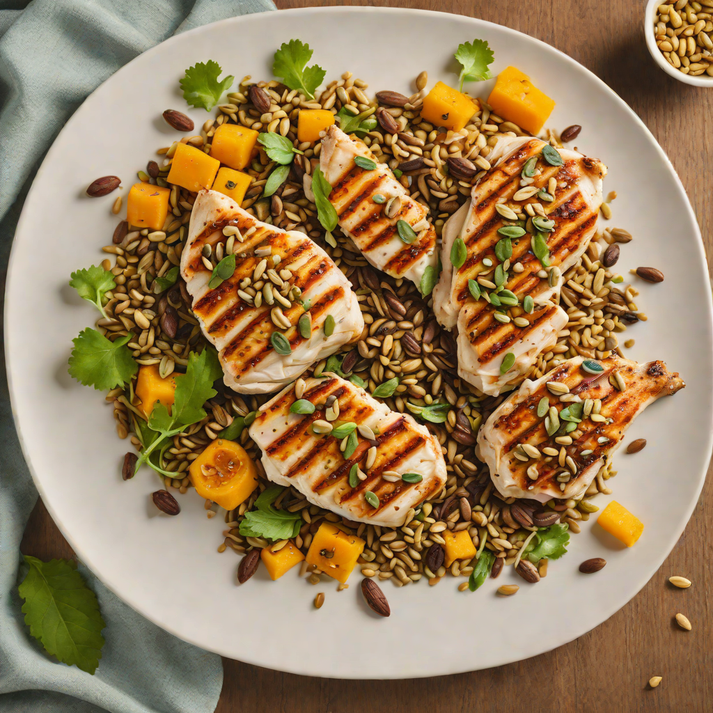 Grilled Chicken Pepian with Roasted Pumpkin Seeds