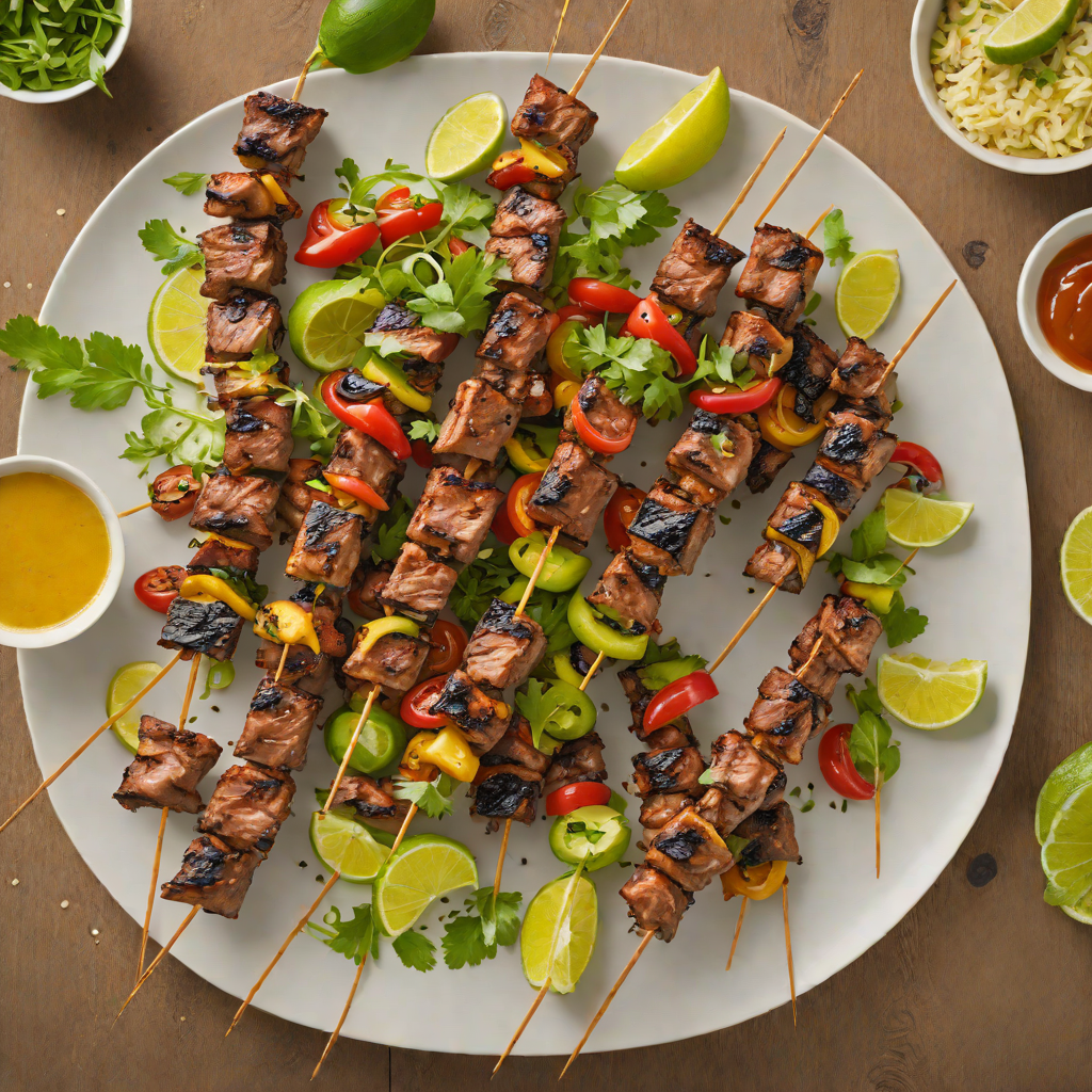 Half-Batch Spiced Caribbean Jerk Pork Skewers
