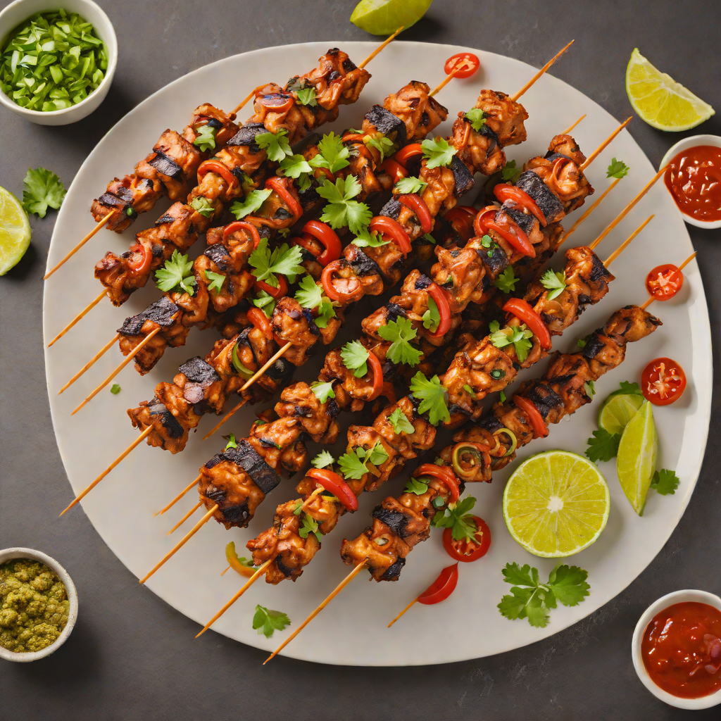 Spicy Grilled Suya Chicken Skewers