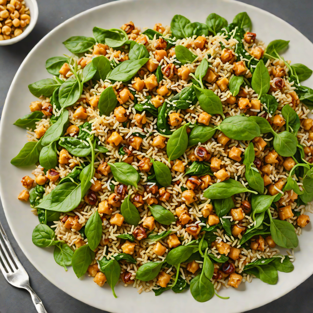 Fiber-Rich Quinoa Salad with Roasted Chickpeas and Spinach