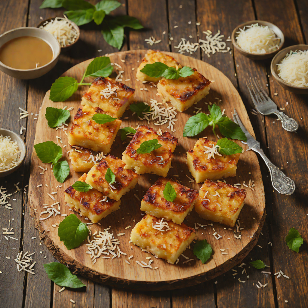 Pan-Fried Cassava Cakes with Coconut and Palm Sugar