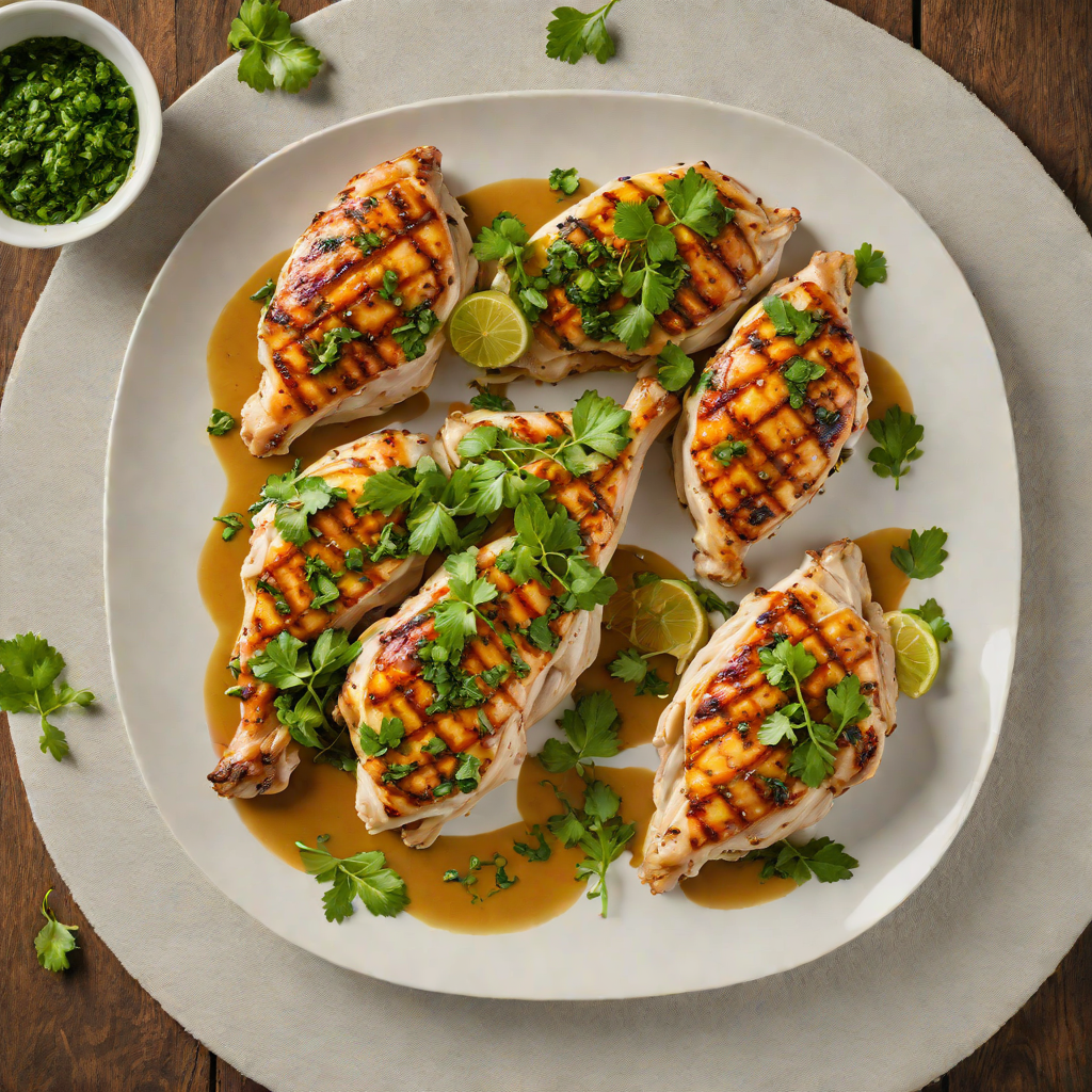 Cachaça-Marinated Chicken with Chimichurri Sauce