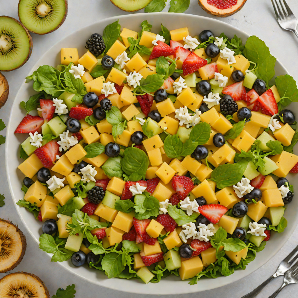 Quick No-Cook Tropical Fruit and Cheese Salad