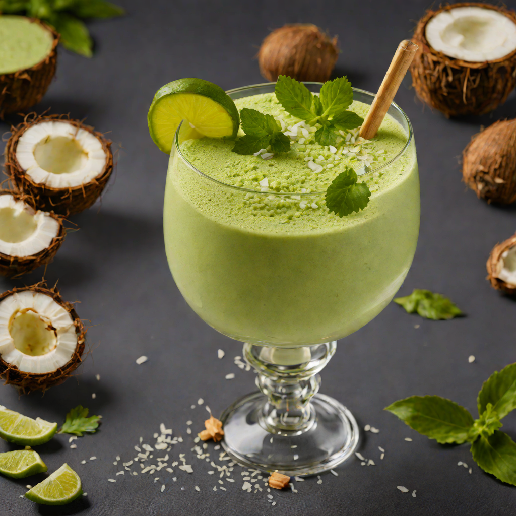 Tropical Coconut Matcha Cooler