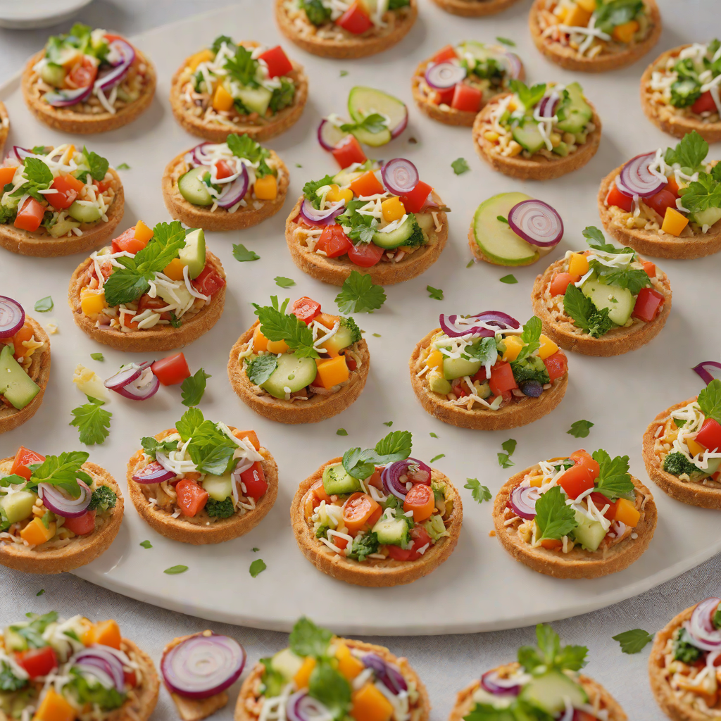 Mini Vegetable Pizza Bites on Whole Wheat Crust