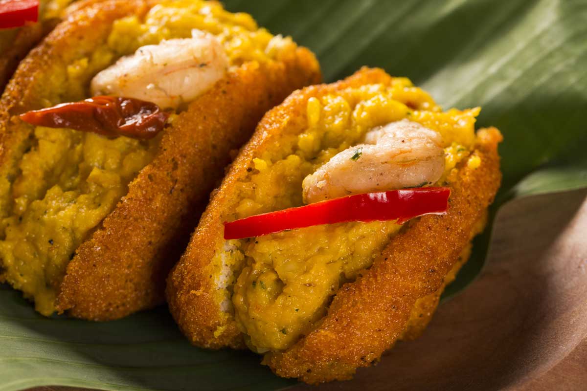 Fried Acarajé with Spicy Shrimp Vatapá Filling