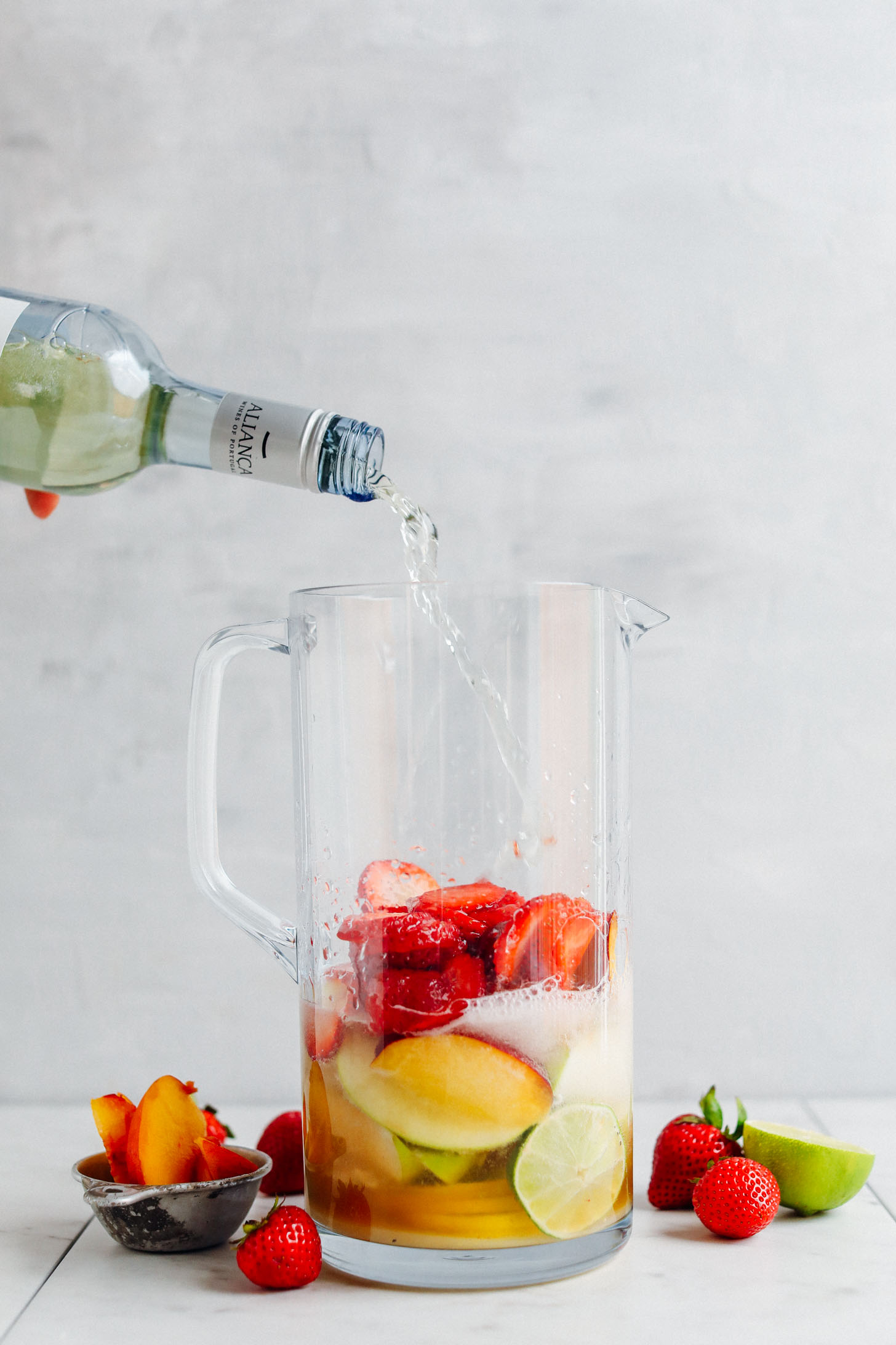 Frozen White Sangria with Tropical Fruits