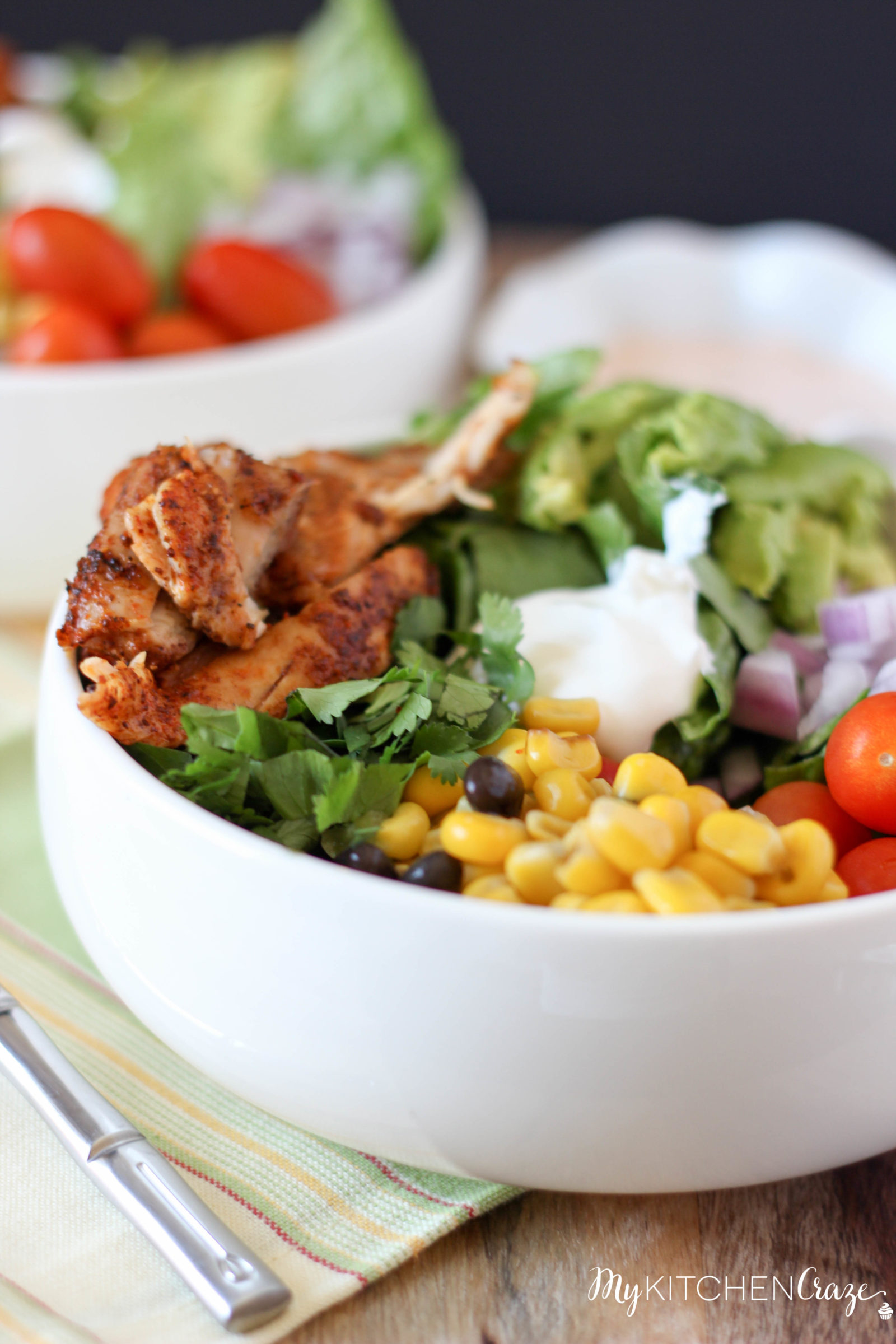 Tex-Mex Chicken Salad Pita with Avocado and Cilantro