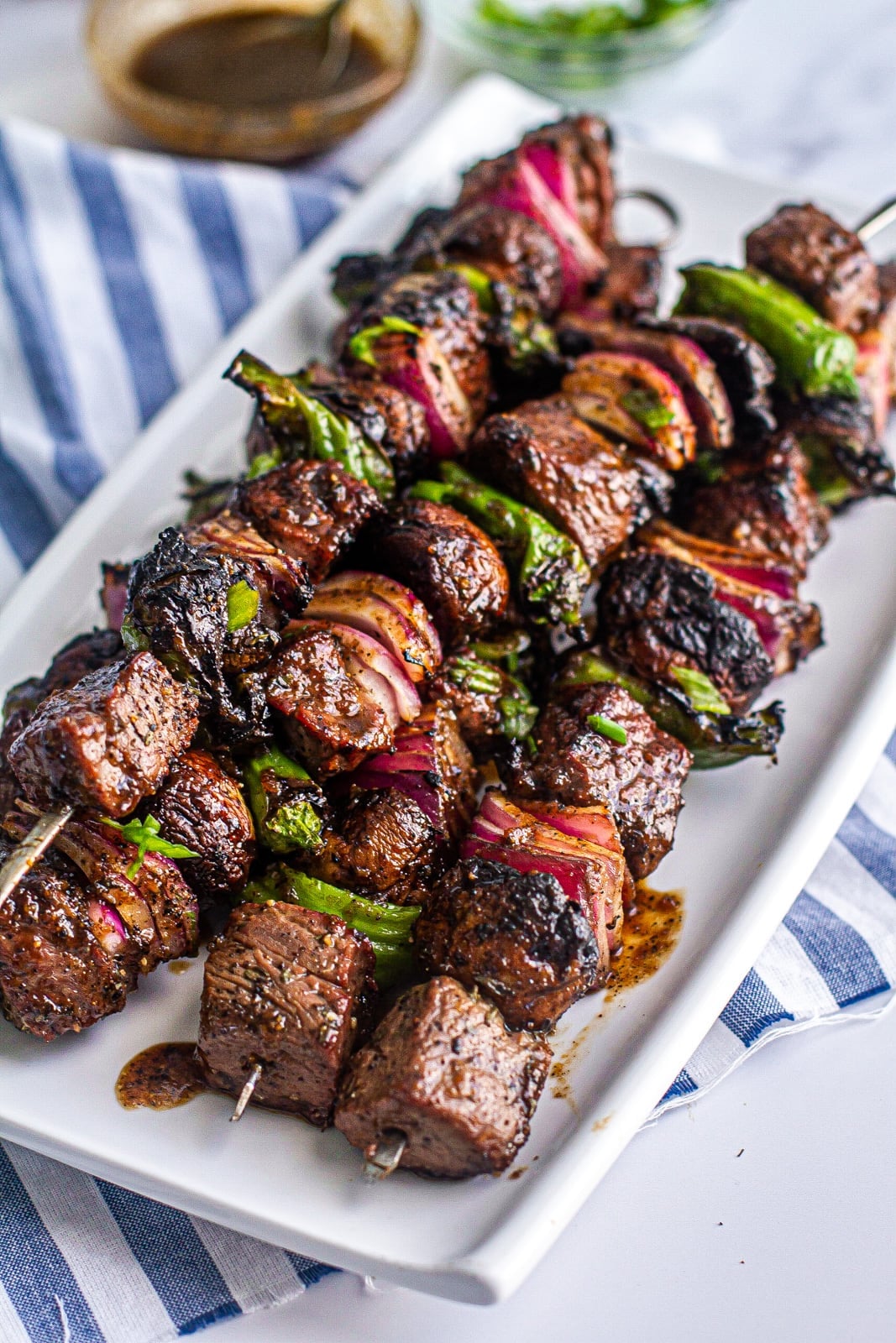 Barbecued Beef Skewers with Smoky BBQ Glaze